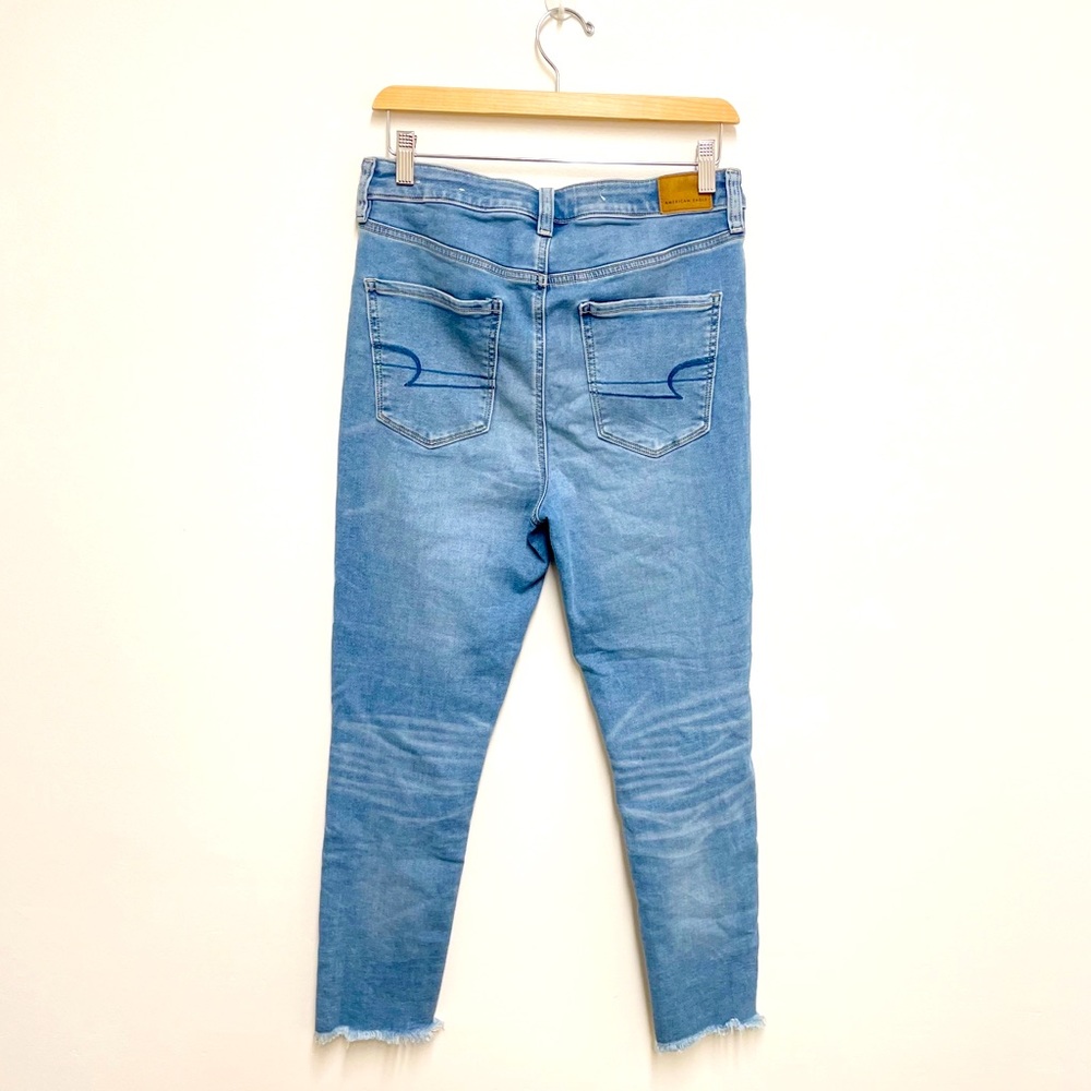 American Eagle Highest Rise Crop Distress Jeggings - Picture 2 of 8